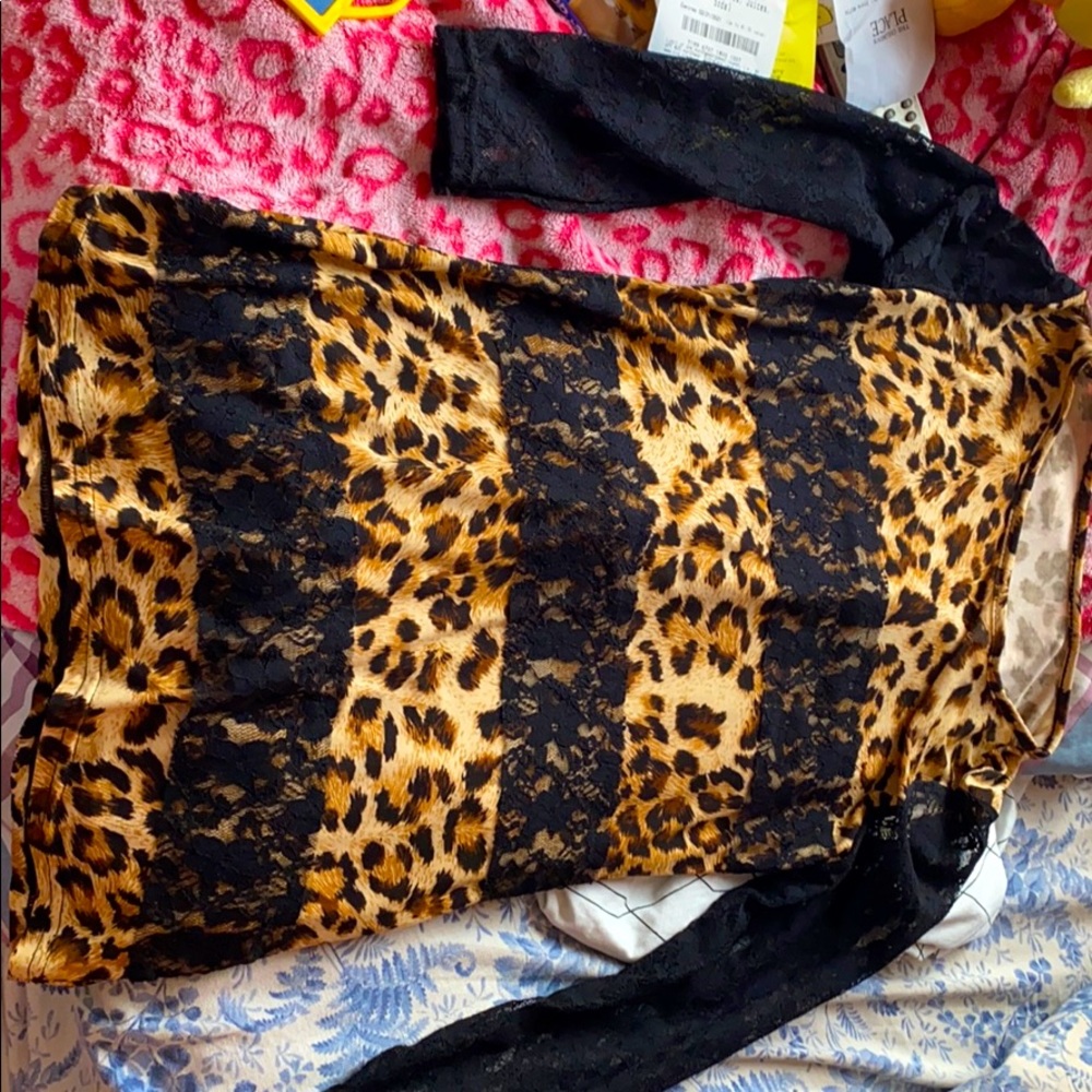 A cheetah printed dress
